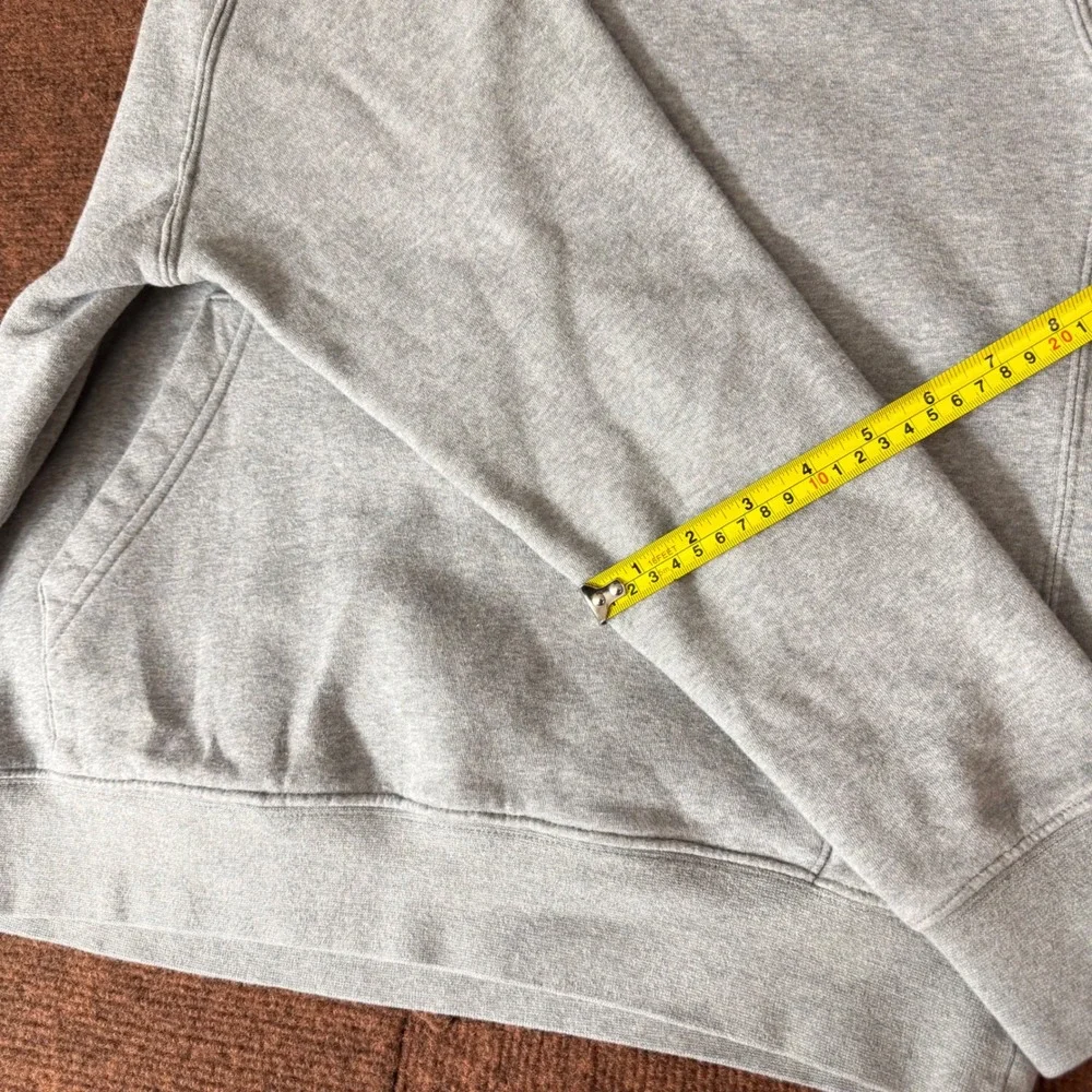 Nike Mens Sportswear Club Fleece Hoodie Heather Grey Embroidered Logo Medium gym